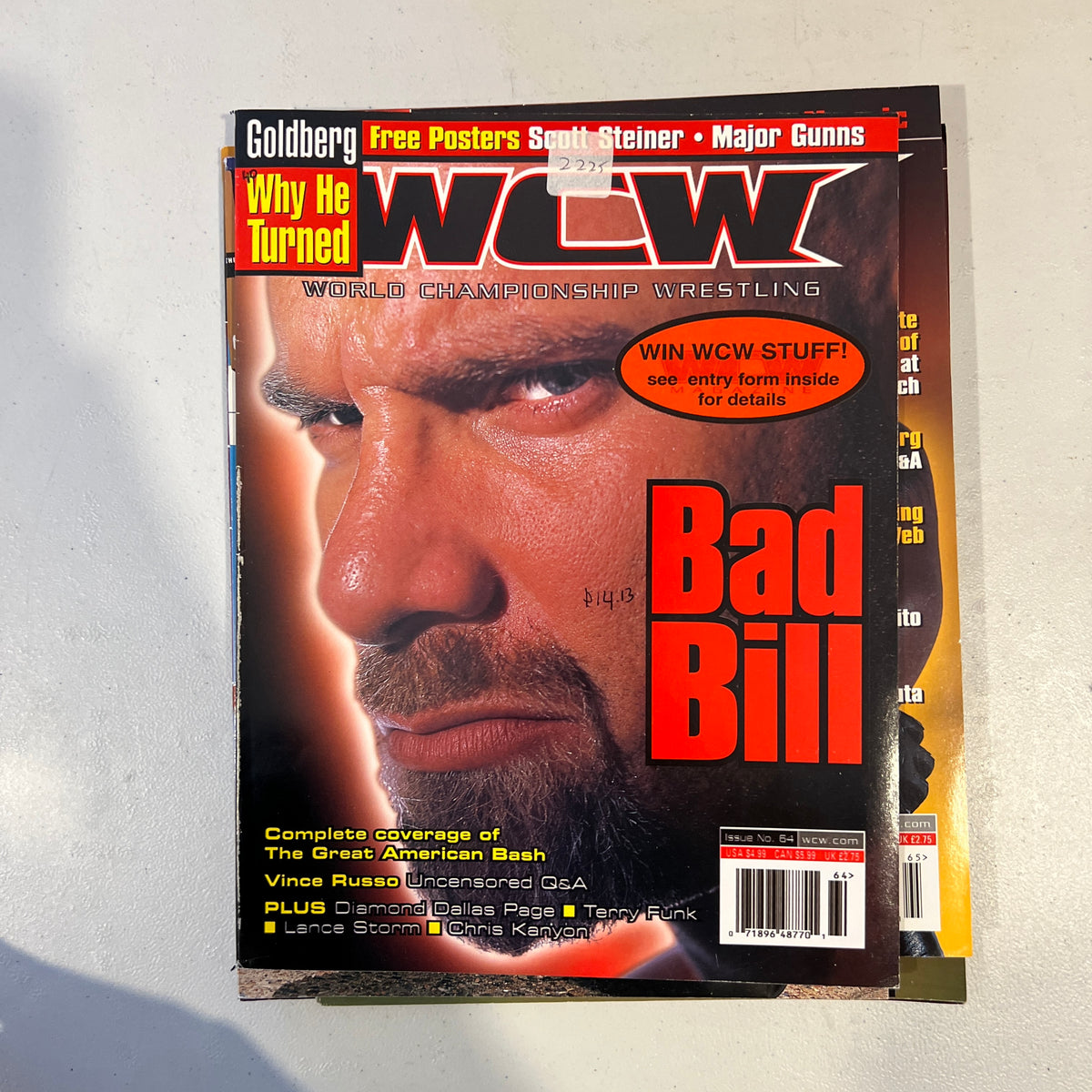 Bill Goldberg WCW WWE Magazine 1990s Retro Wrestling Merchandise Collectable 11