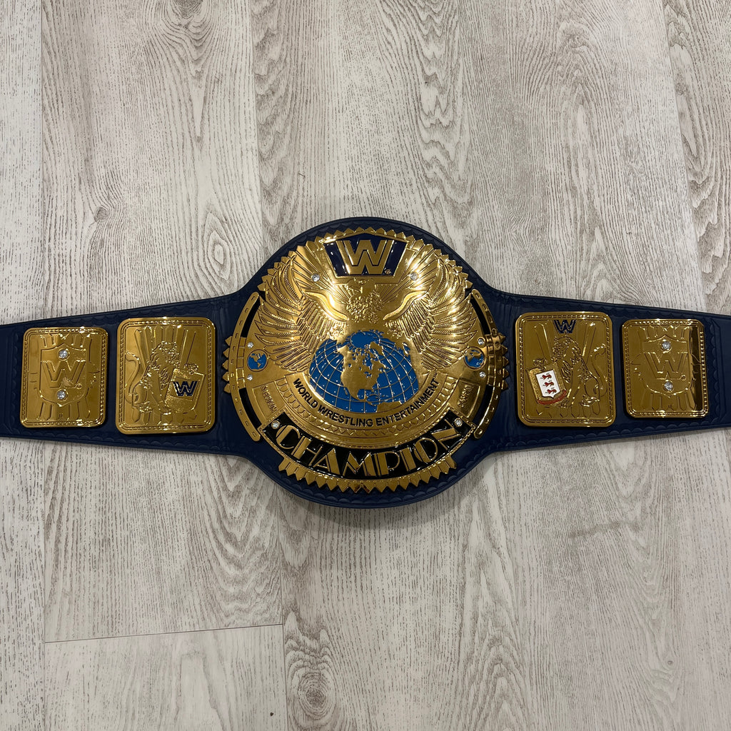 WWE Blue Big Eagle WWF Championship Replica Title Belt Authentic