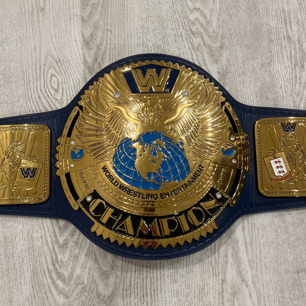 WWE Blue Big Eagle WWF Championship Replica Title Belt Authentic