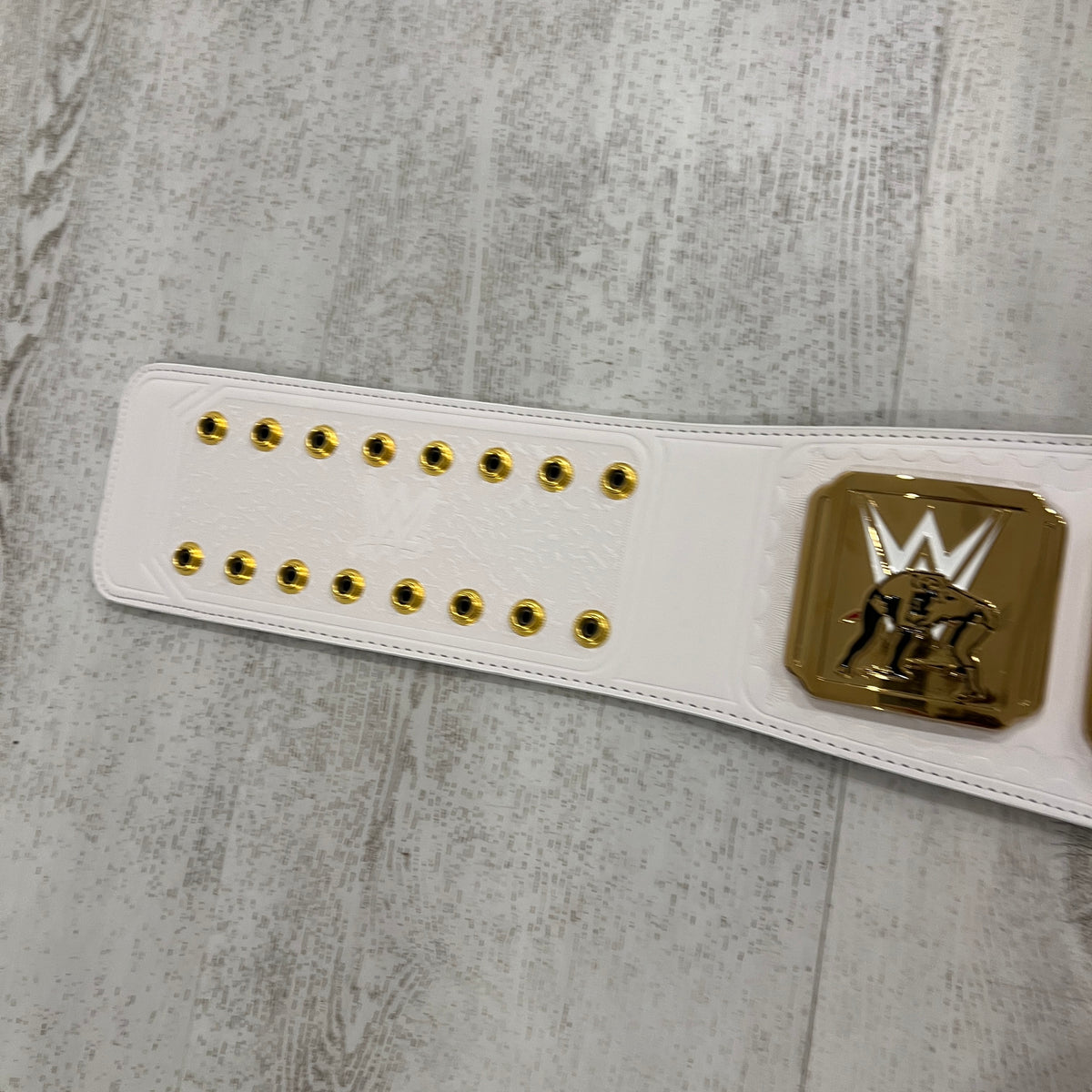 WWE White Intercontinental Scratch Championship Replica Title Belt Authentic