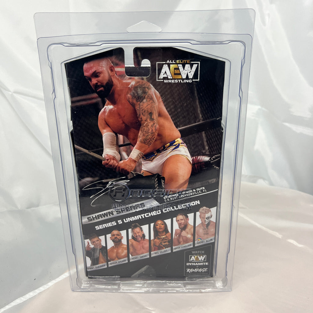Shawn Spears Autographed AEW Unmatched 5 Action Figure Scale WWE