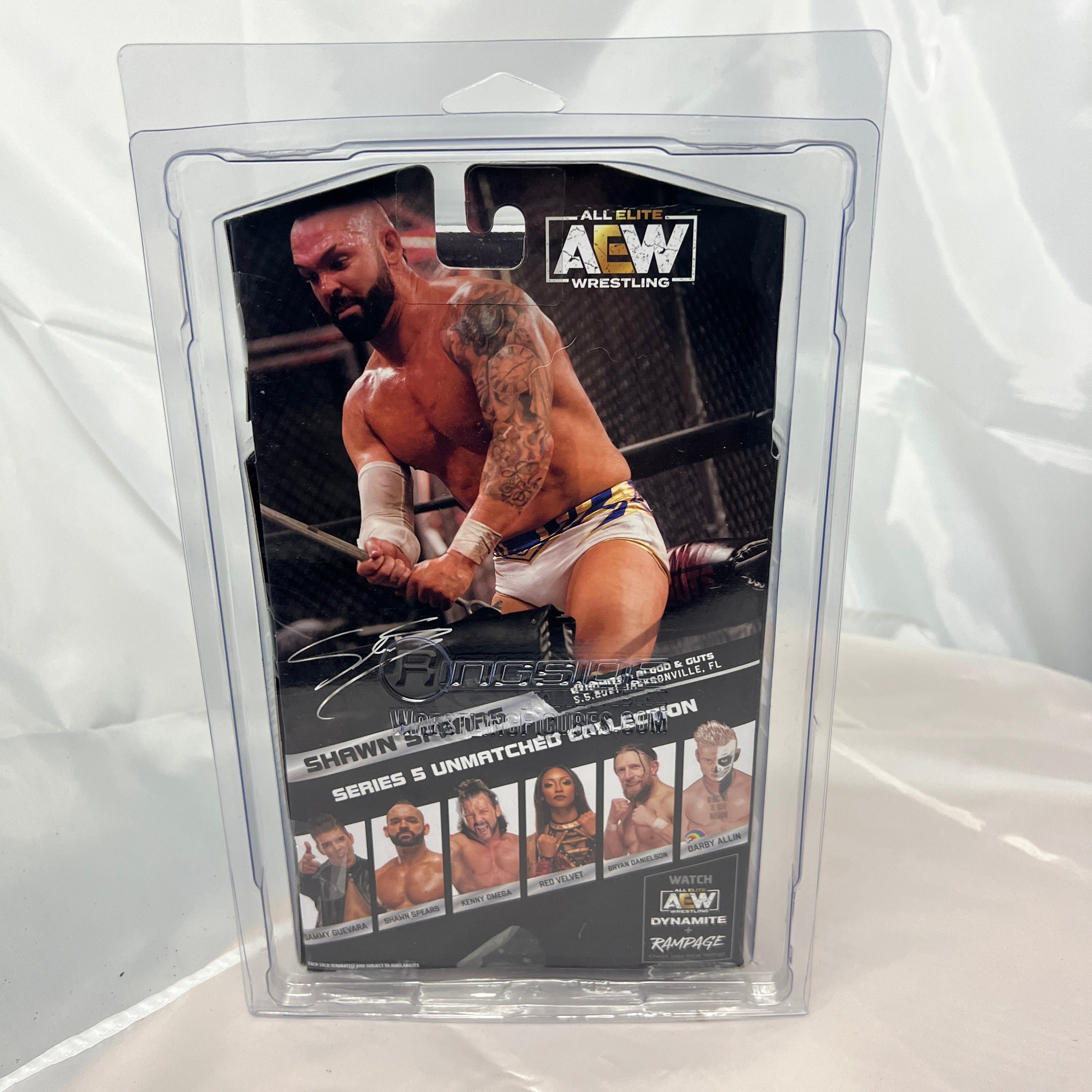 Shawn Spears Autographed AEW Unmatched 5 Action Figure Scale WWE