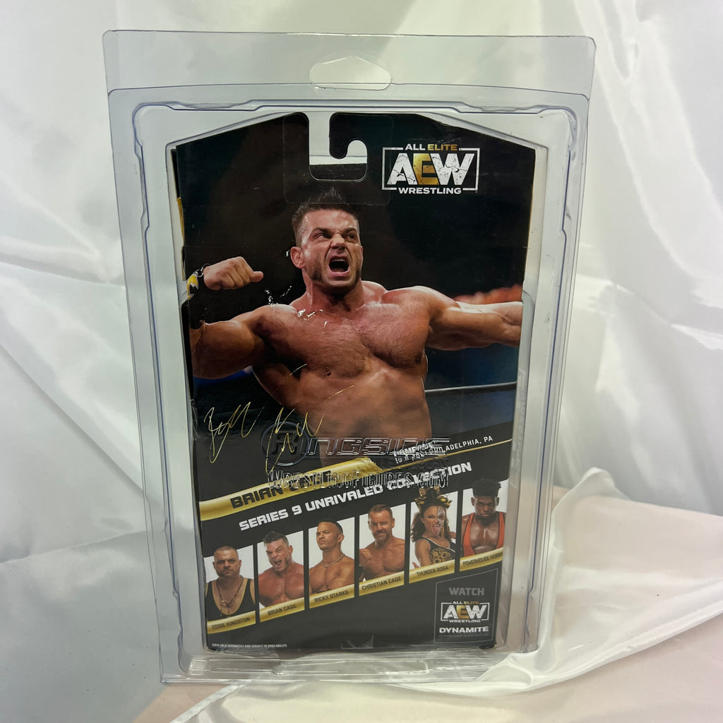 Brian Cage Autographed AEW Unrivaled 9 Action Figure Scale WWE