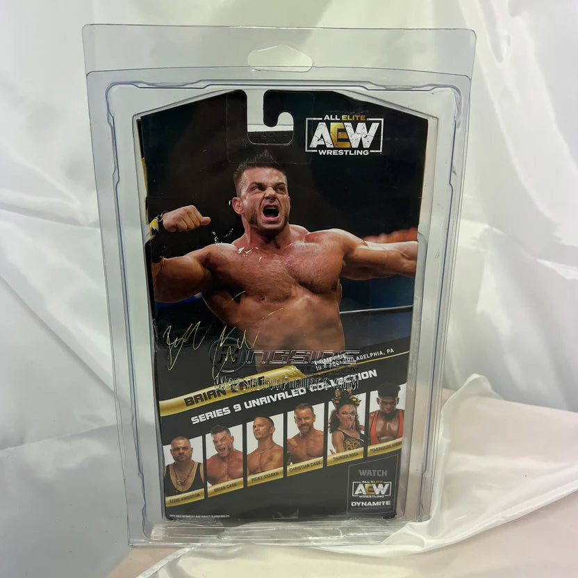 x3 Brian Cage, Shawn Spears, John Silver Autographed AEW Action Figures WWE