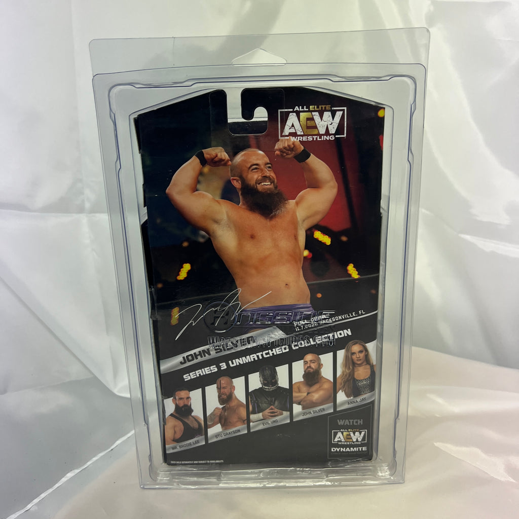 John Silver Autographed AEW Unmatched 3 Action Figure Scale WWE