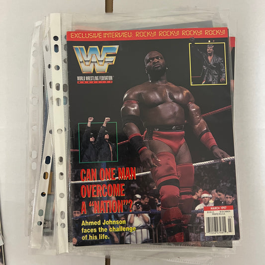 Ahmed Johnson - WWE WWF Magazine Retro Collectable Authentic