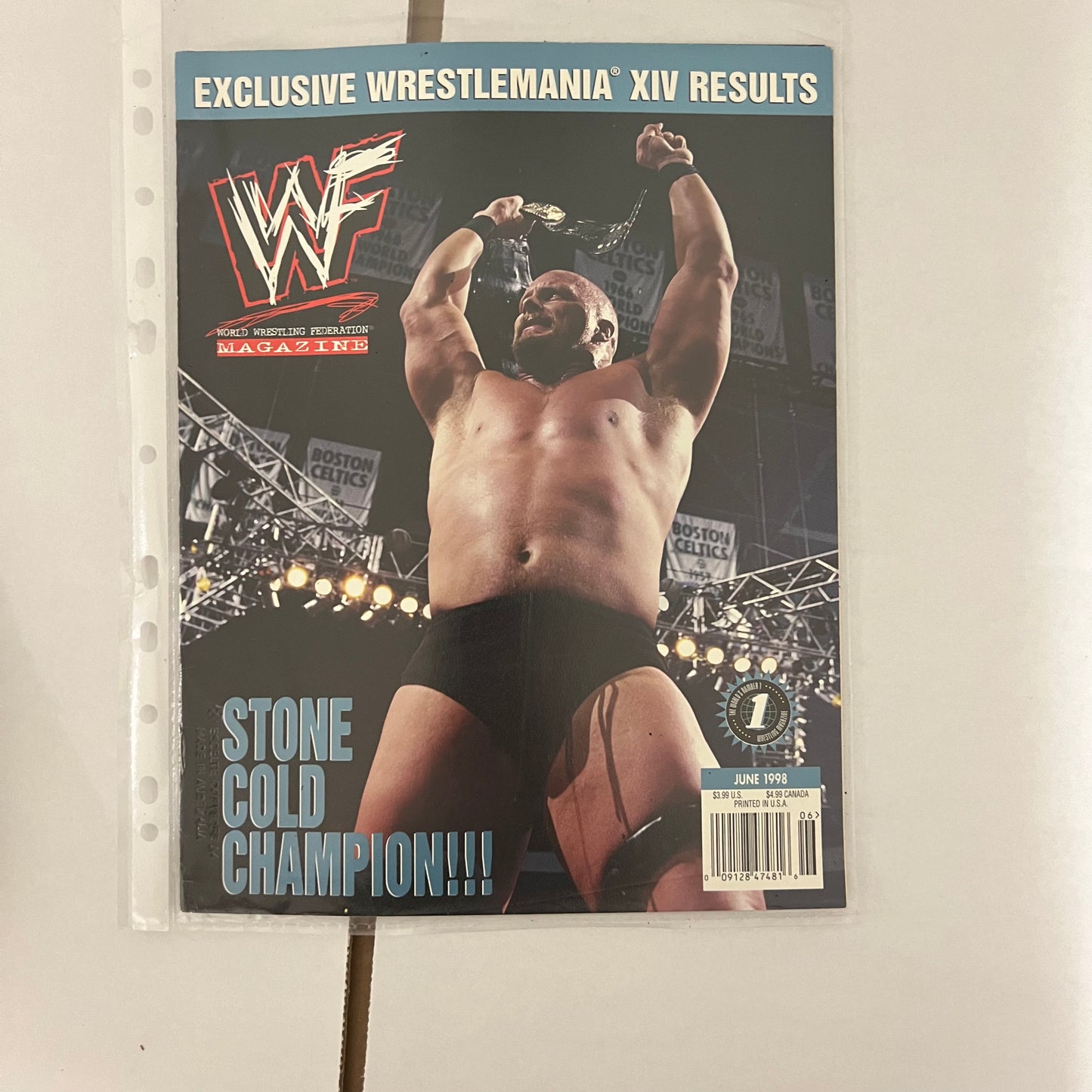 Stone Cold Champion - WWE WWF Magazine Retro Collectable Authentic