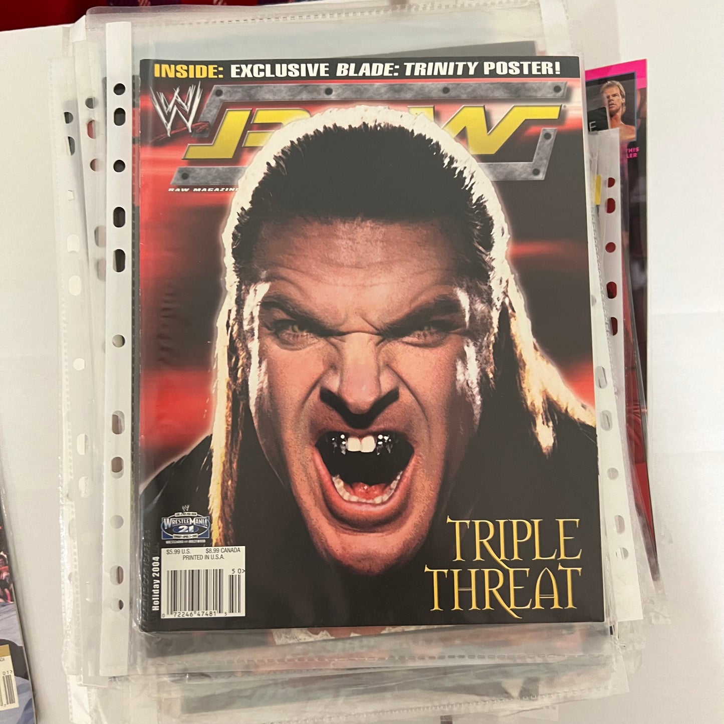Triple H Triple Threat - WWE WWF Magazine Retro Collectable Authentic