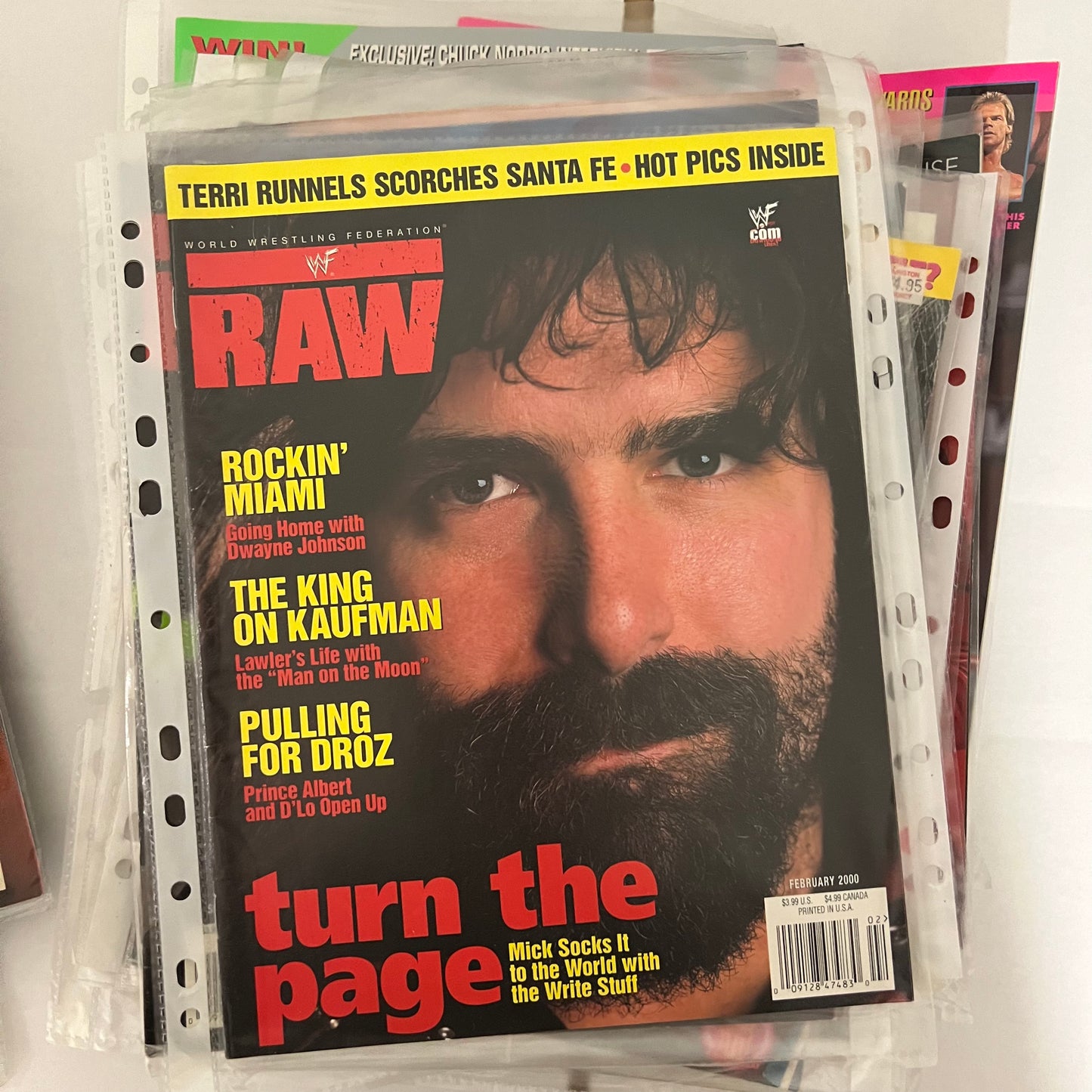 Mick Foley Turn The Page - WWE WWF Magazine Retro Collectable Authentic