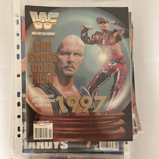 Stone Cold Shawn Michaels 1997 - WWE WWF Magazine Retro Collectable Authentic