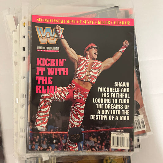 Shawn Michaels Kickin It With The Kliq - WWE WWF Magazine Retro Collectable Authentic
