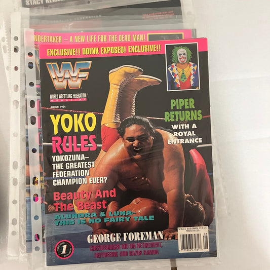 Yoko Rules Yokozuna - WWE WWF Magazine Retro Collectable Authentic