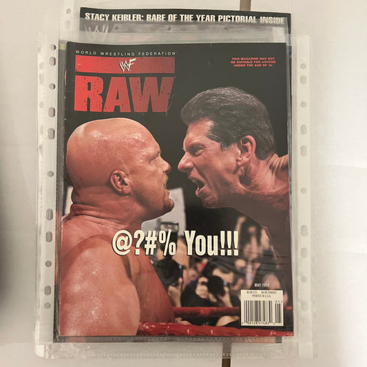 Vince McMahon Stone Cold - WWE WWF Magazine Retro Collectable Authentic