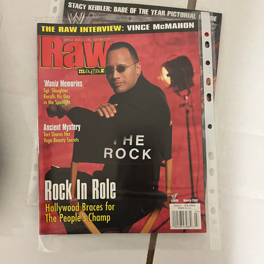 The Rock Rock In Role - WWE WWF Magazine Retro Collectable Authentic