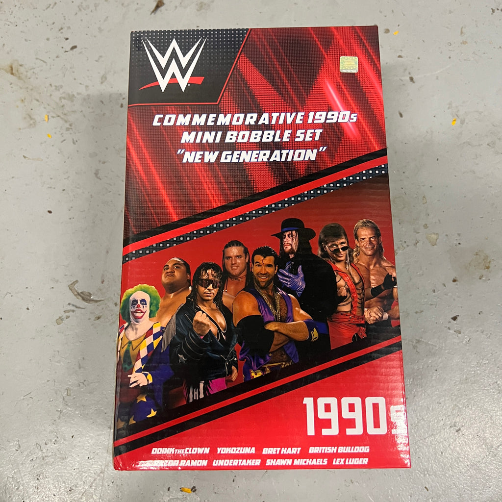 WWE 1990’s Commemorative Mini Set Bobblehead WWE Wrestling Hogan Piper Warrior Foco