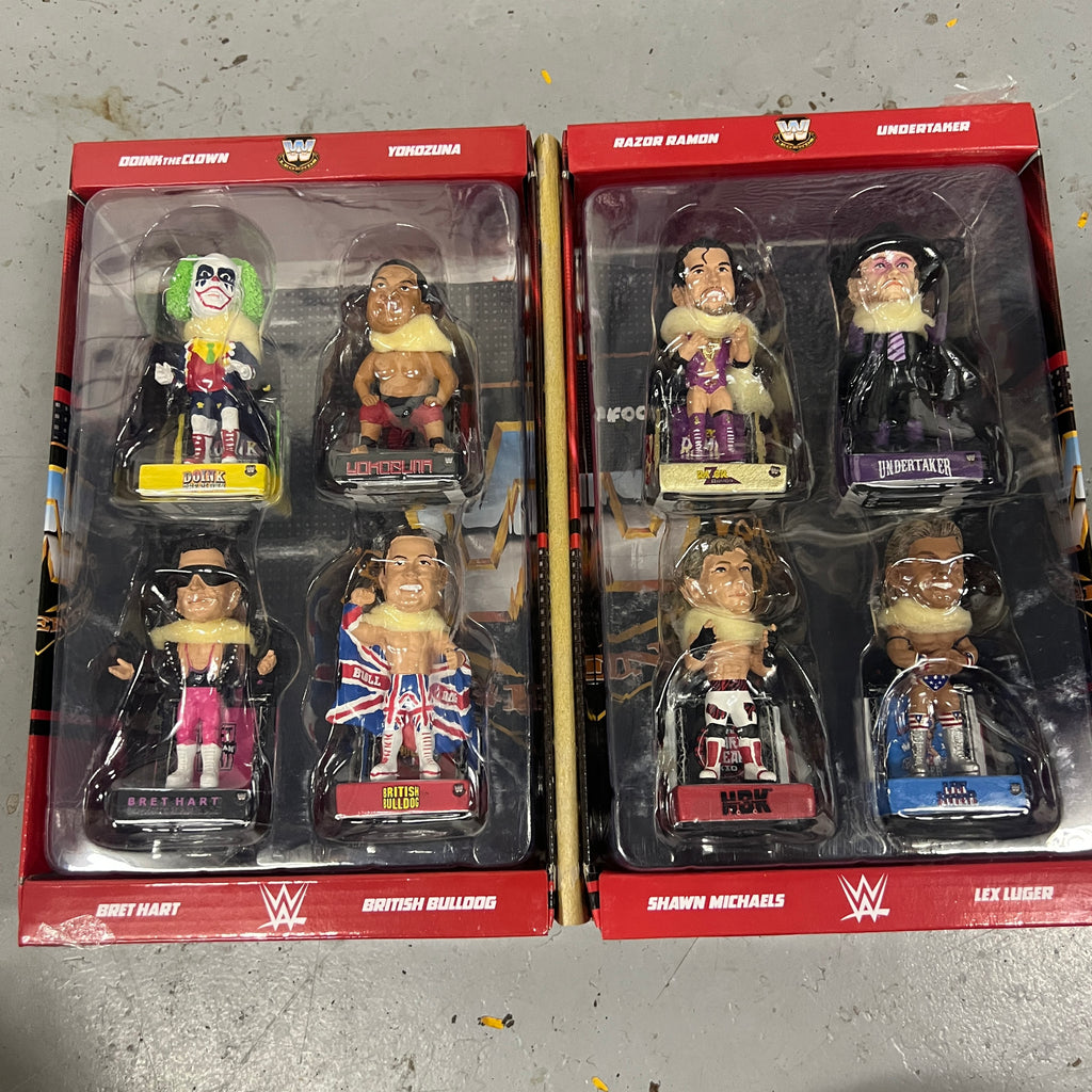 WWE 1990’s Commemorative Mini Set Bobblehead WWE Wrestling Hogan Piper Warrior Foco