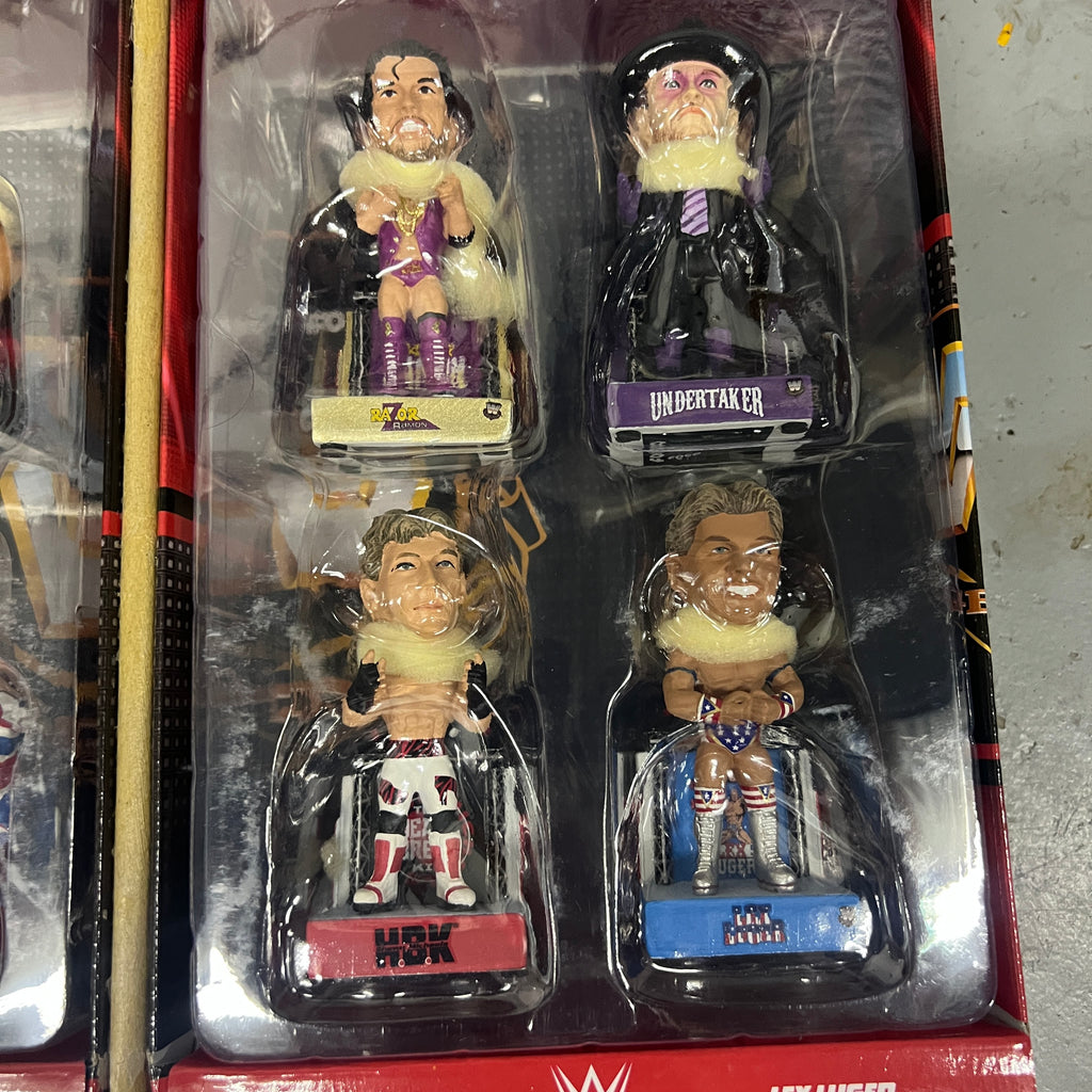 WWE 1990’s Commemorative Mini Set Bobblehead WWE Wrestling Hogan Piper Warrior Foco