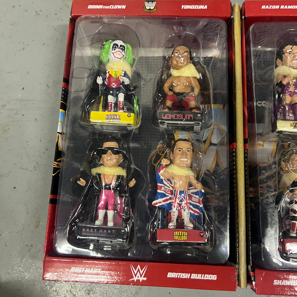 WWE 1990’s Commemorative Mini Set Bobblehead WWE Wrestling Hogan Piper Warrior Foco