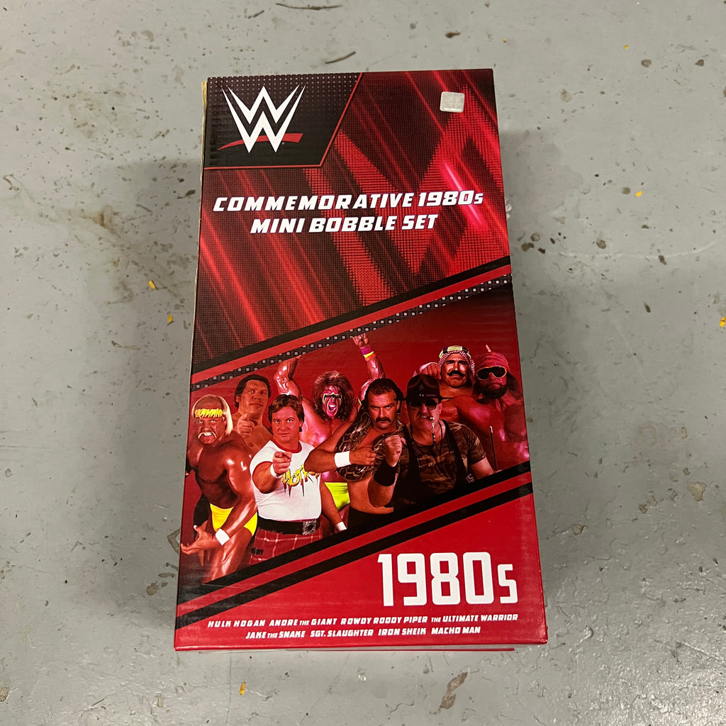 WWE 1980’s Commemorative Mini Set Bobblehead WWE Wrestling Hogan Piper Warrior Foco