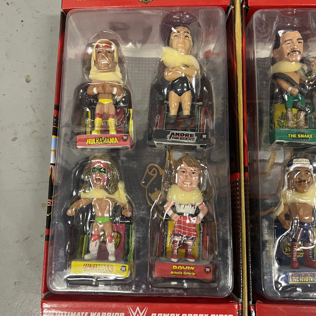 WWE 1980’s Commemorative Mini Set Bobblehead WWE Wrestling Hogan Piper Warrior Foco