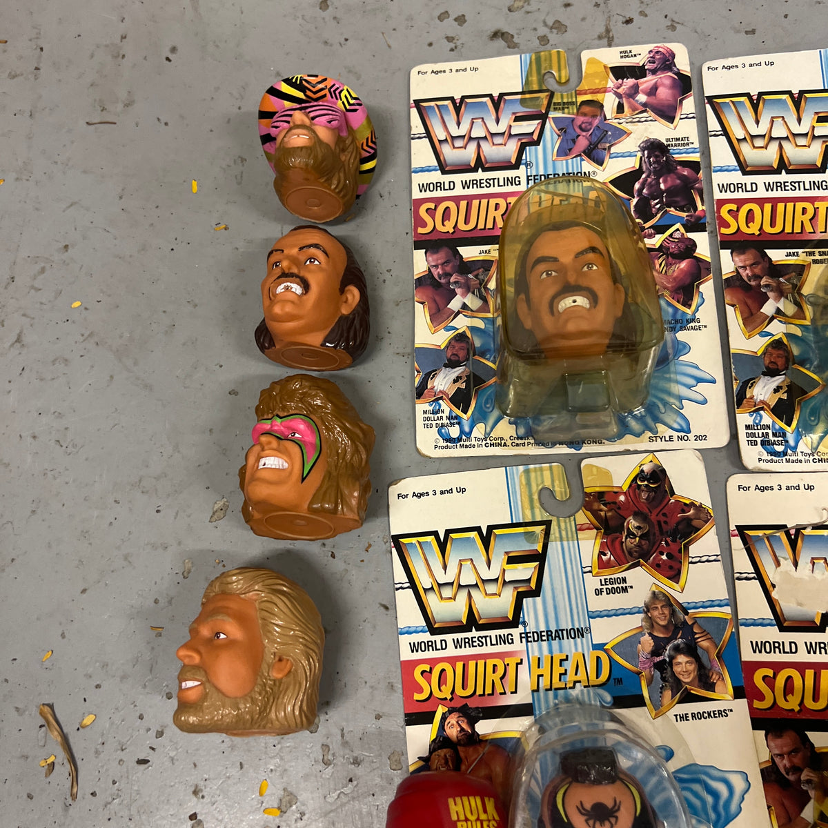 WWF Squirt Heads Bundle 14 Collectable WWE 90s Merchandise Rare