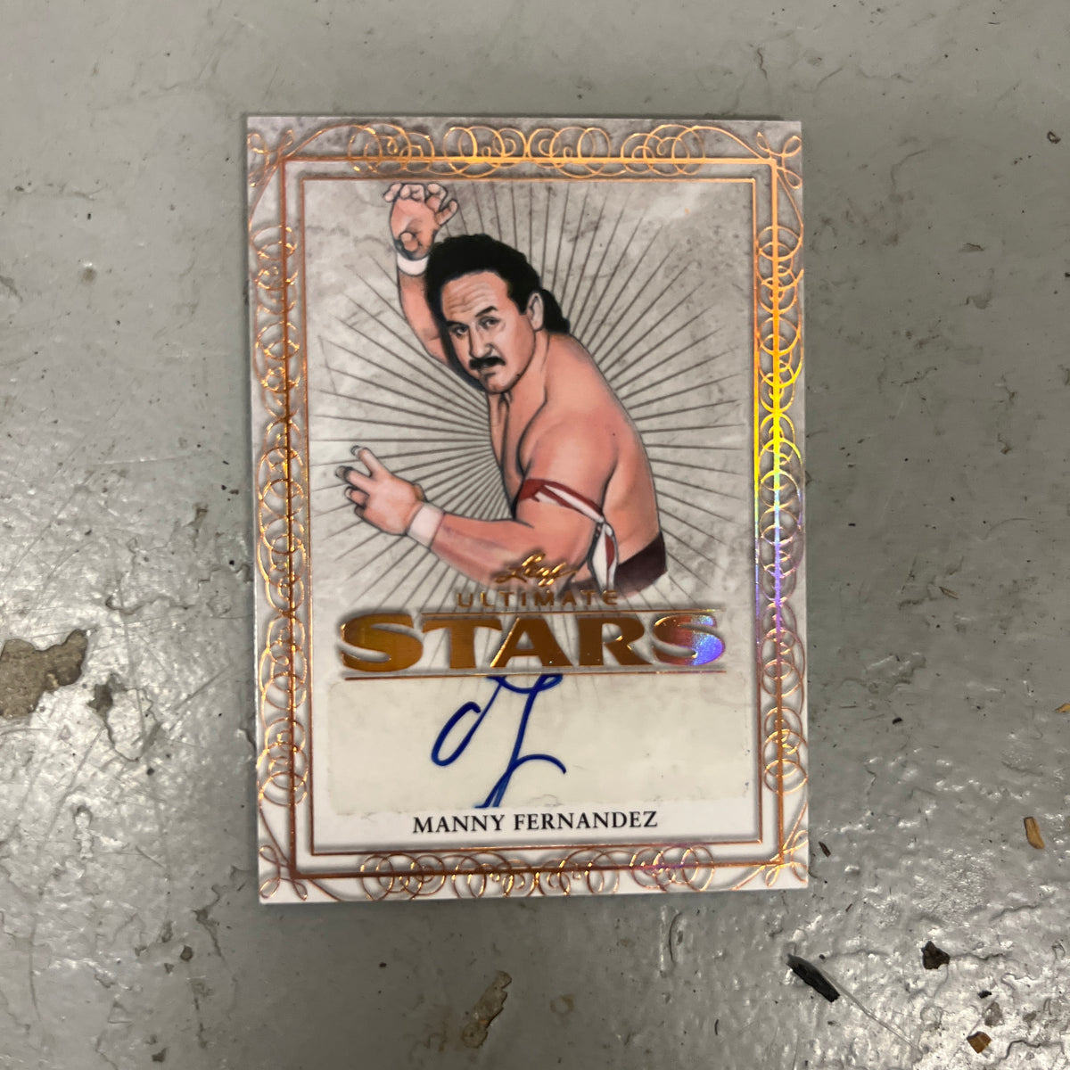 Manny Fernandez Leaf Trading Card Signed Wrestling WWE