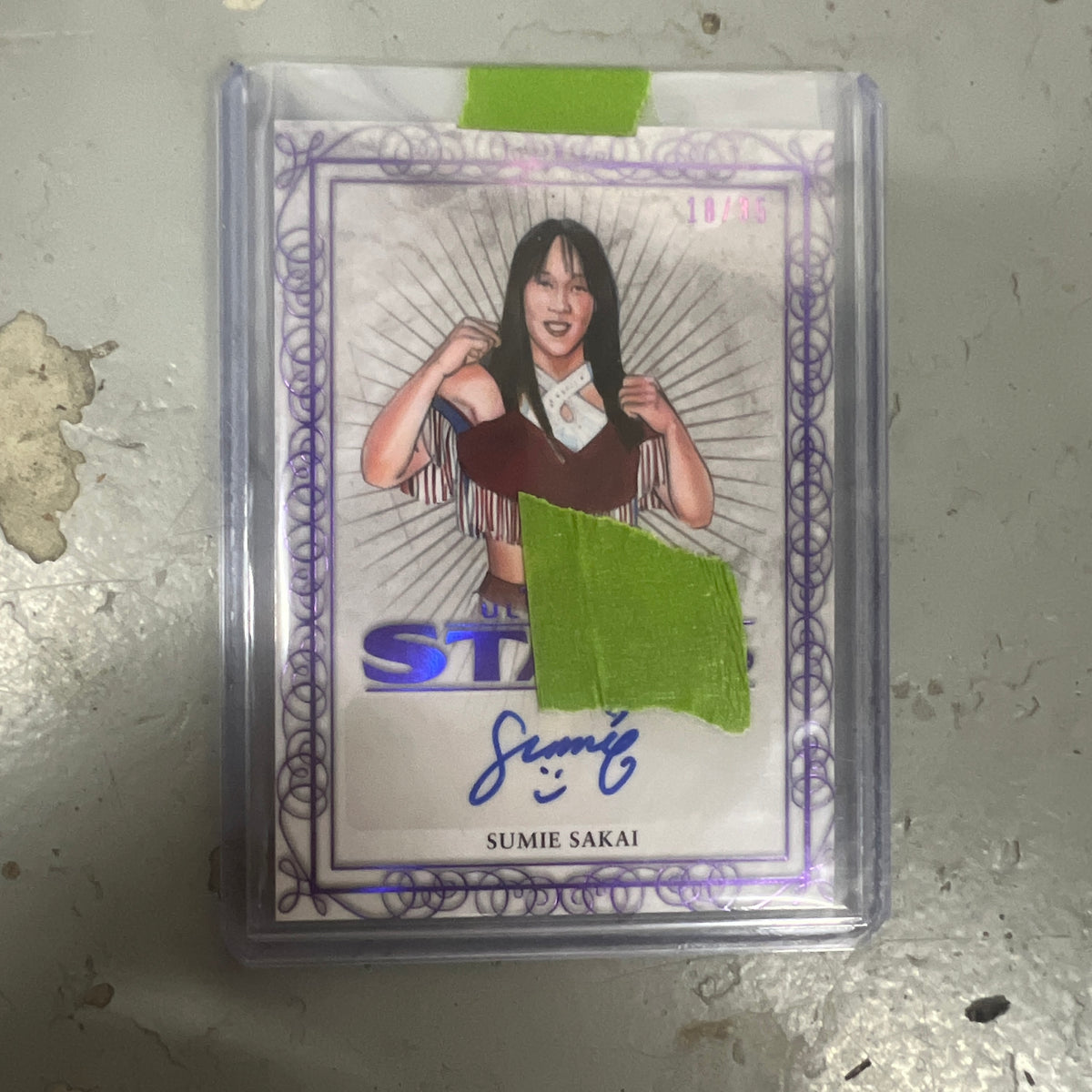 Sumie Sakai Leaf Trading Card Signed Wrestling WWE