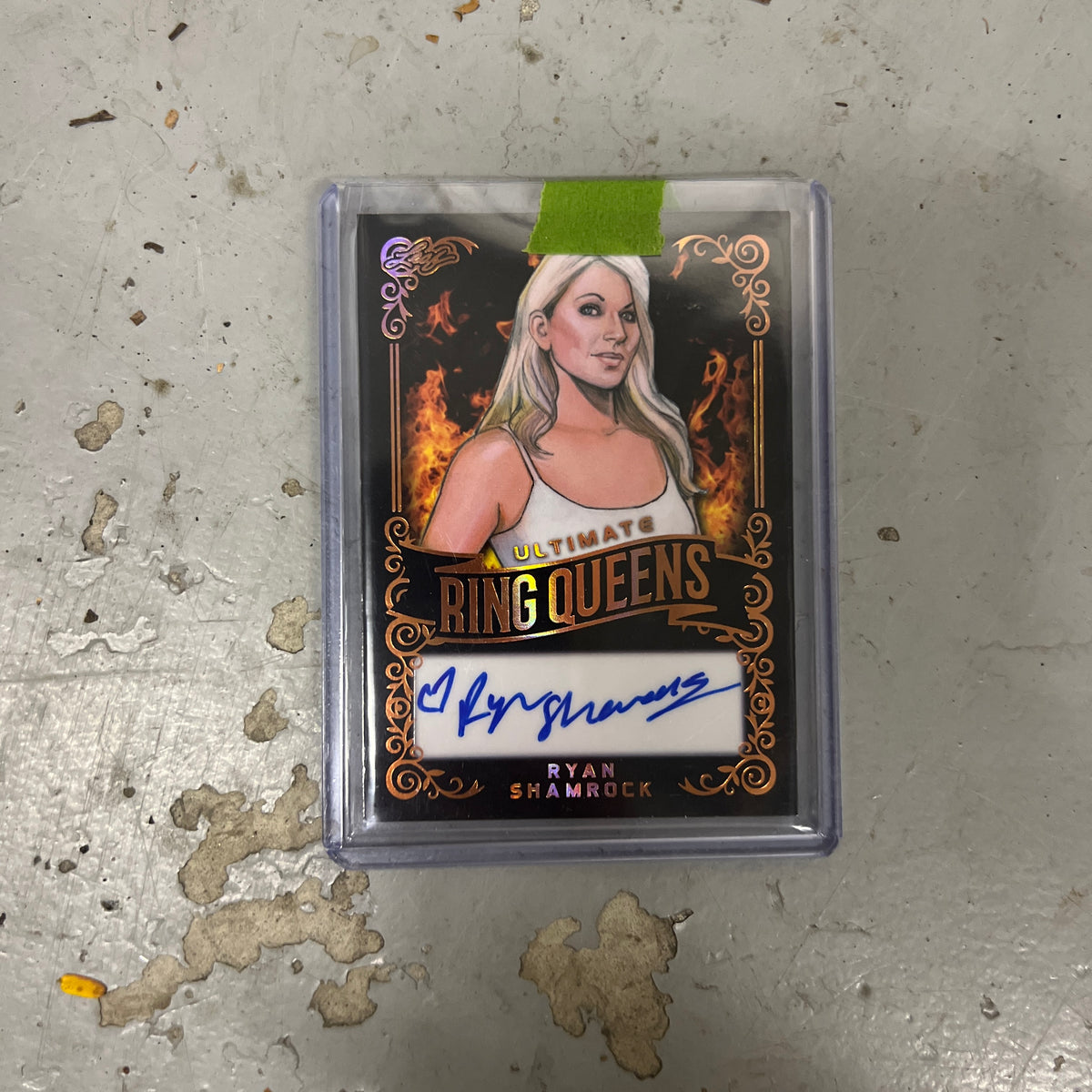 Ryan Shamrock Leaf Ultimate Ring Queens Trading Card Signed Wrestling WWE