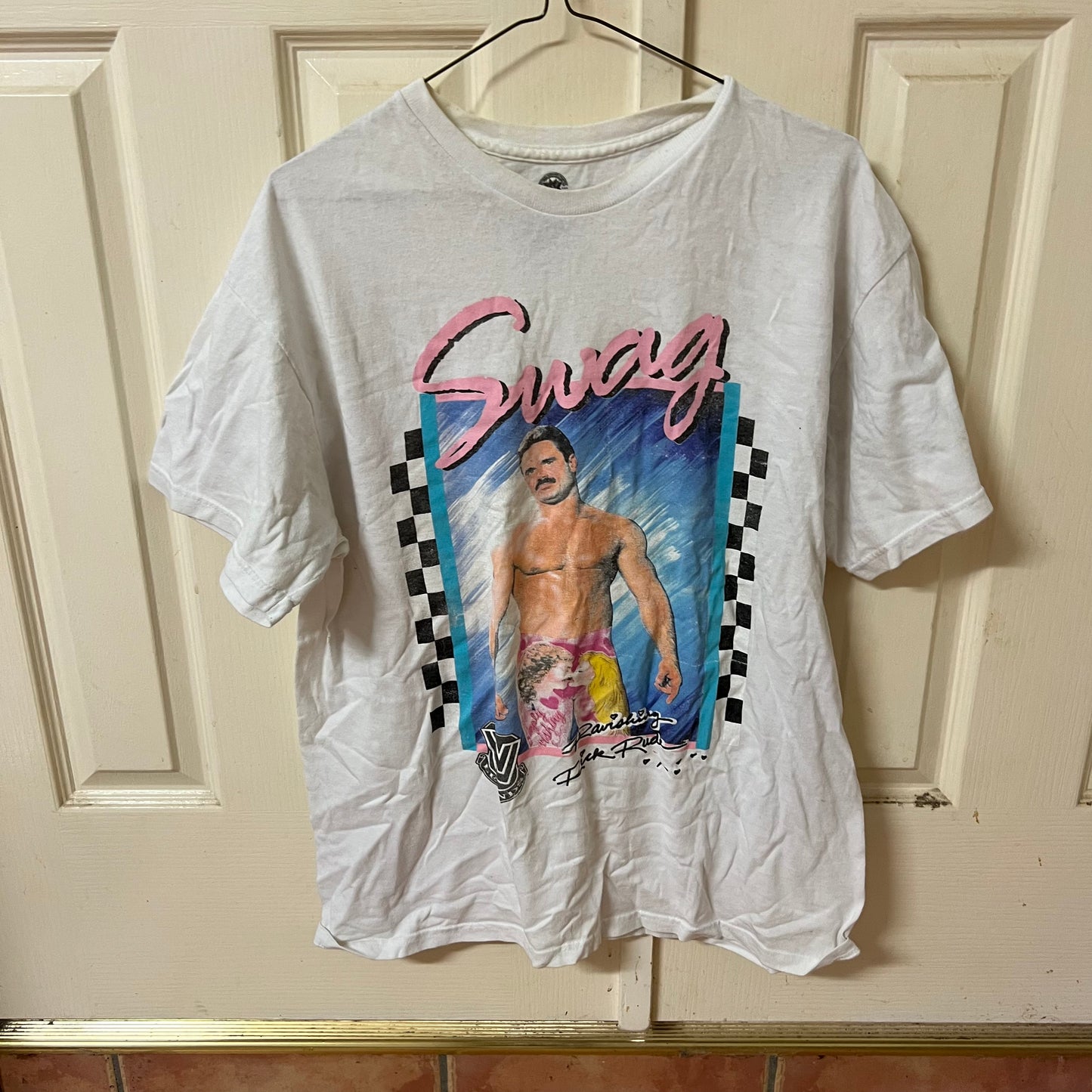 Rick Rude Savage White - Large Size - Official WWE Shirt