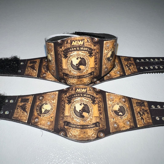 1x AEW Woman's World Championship - Handmade Custom Action Figure Elite Replica Title Belt Accessory