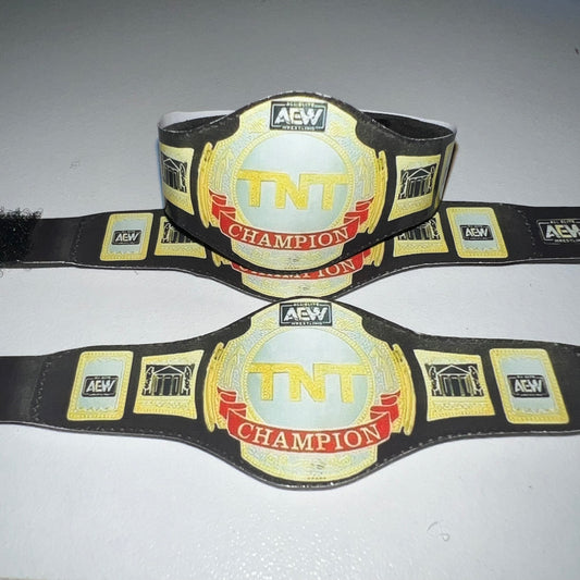 1x Black AEW TNT Championship - Handmade Custom Action Figure Elite Replica Title Belt Accessory