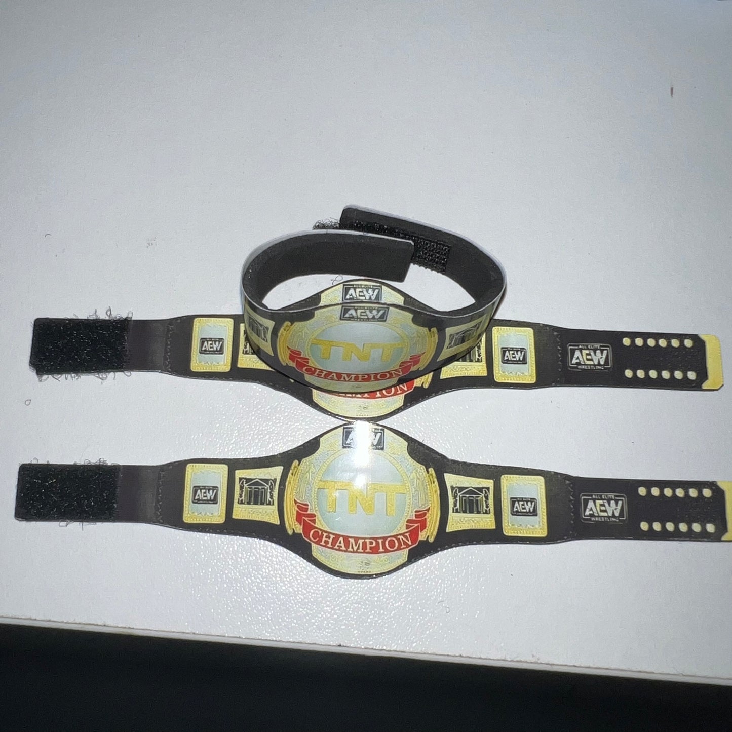 1x Black AEW TNT Championship - Handmade Custom Action Figure Elite Replica Title Belt Accessory