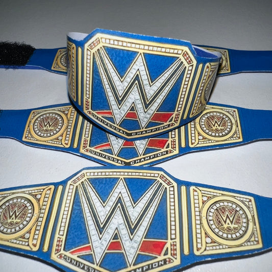 WWE Blue Smackdown Universal Championship - Handmade Custom Action Figure Elite Replica Title Belt Accessory