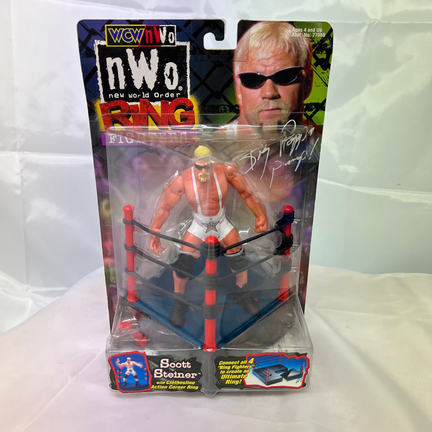 Scott Steiner (White) - WCW WWE Ring Fighters Action Figure