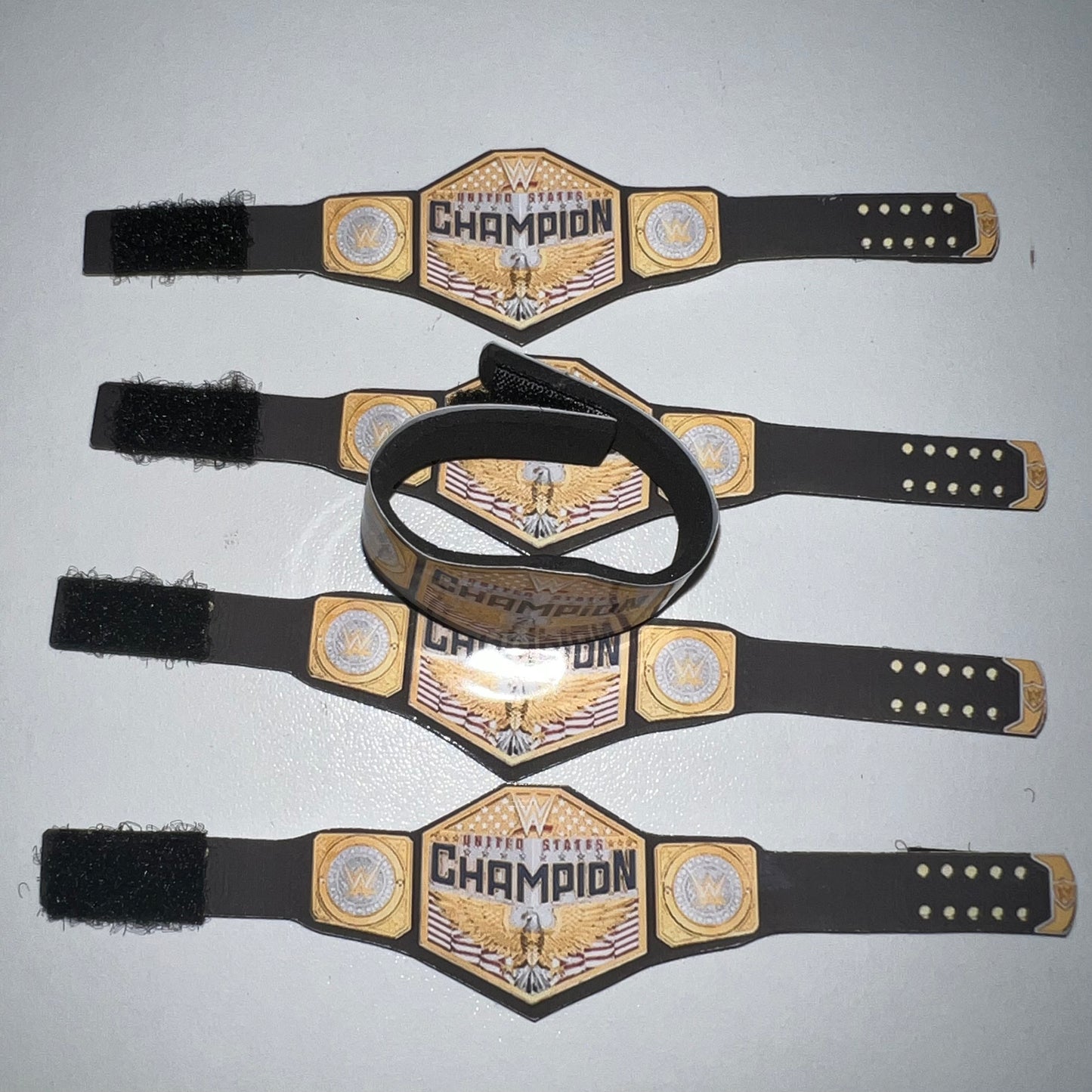 1x WWE United States Championship - Handmade Custom Action Figure Elite Replica Title Belt Accessory