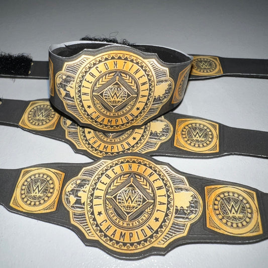 1x WWE Intercontinental Championship - Handmade Custom Action Figure Elite Replica Title Belt Accessory