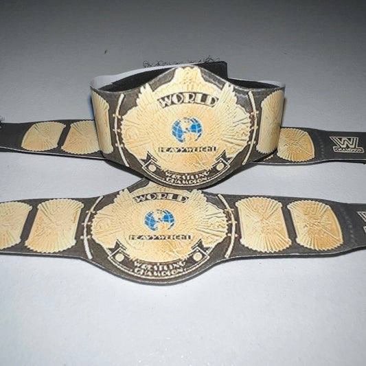 WWE WWF Black World Winged Eagle Championship - Handmade Custom Action Figure Elite Replica Title Belt Accessory