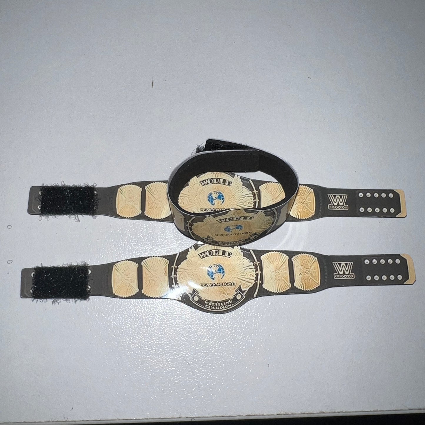 WWE WWF Black World Winged Eagle Championship - Handmade Custom Action Figure Elite Replica Title Belt Accessory
