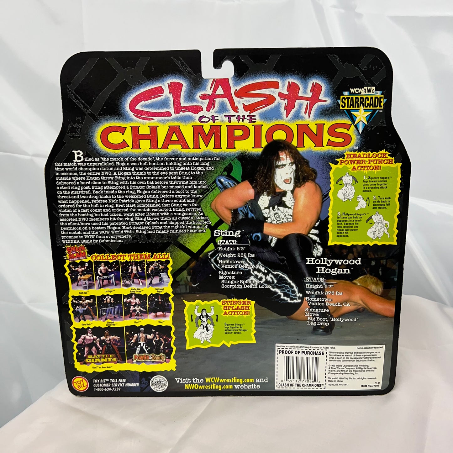 Sting and Hulk Hogan - WCW WWE Clash Of The Champions 2 Pack Action Figures