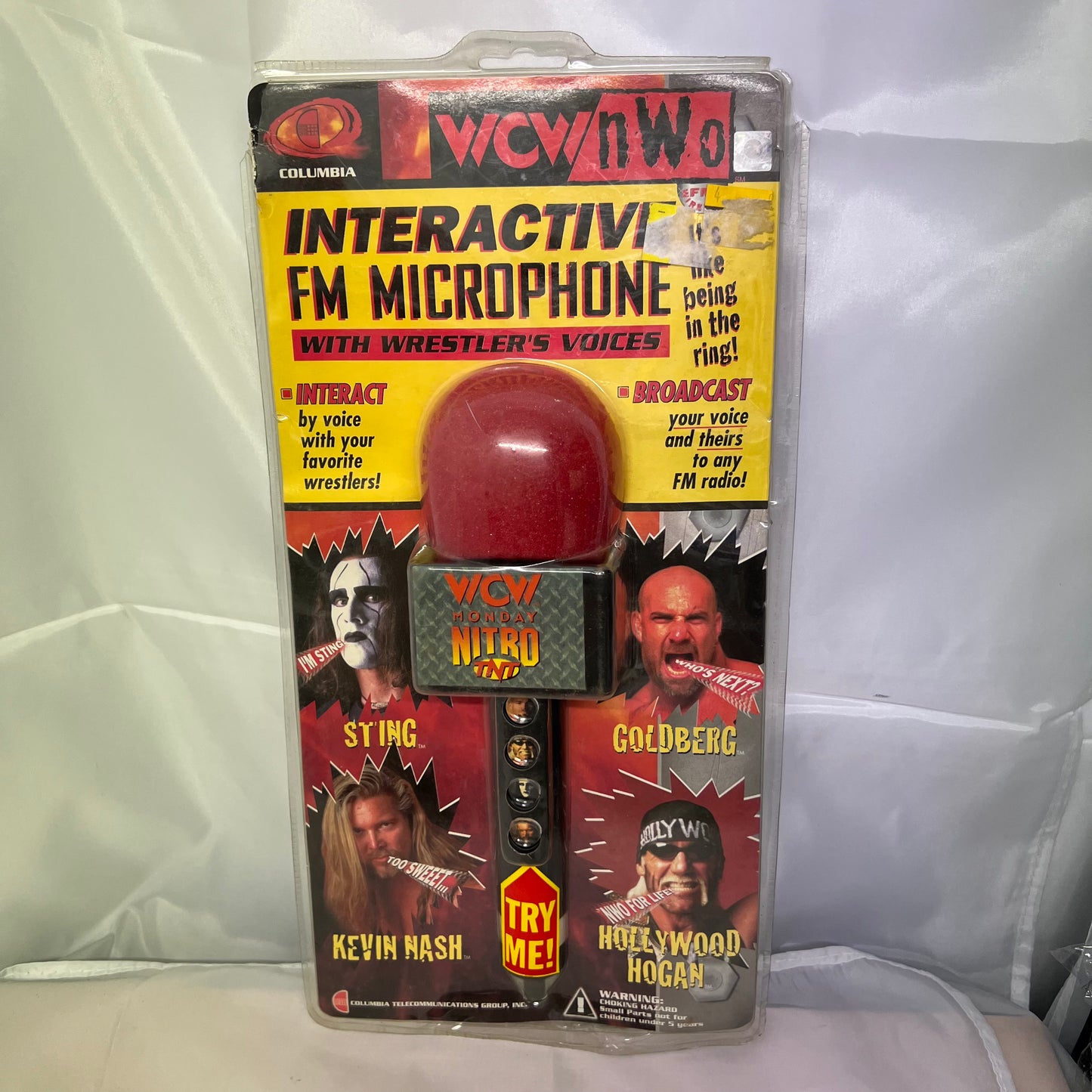 WCW NWO Interactive FM Microphone + Wrestler Voices In Package 1999 WWE