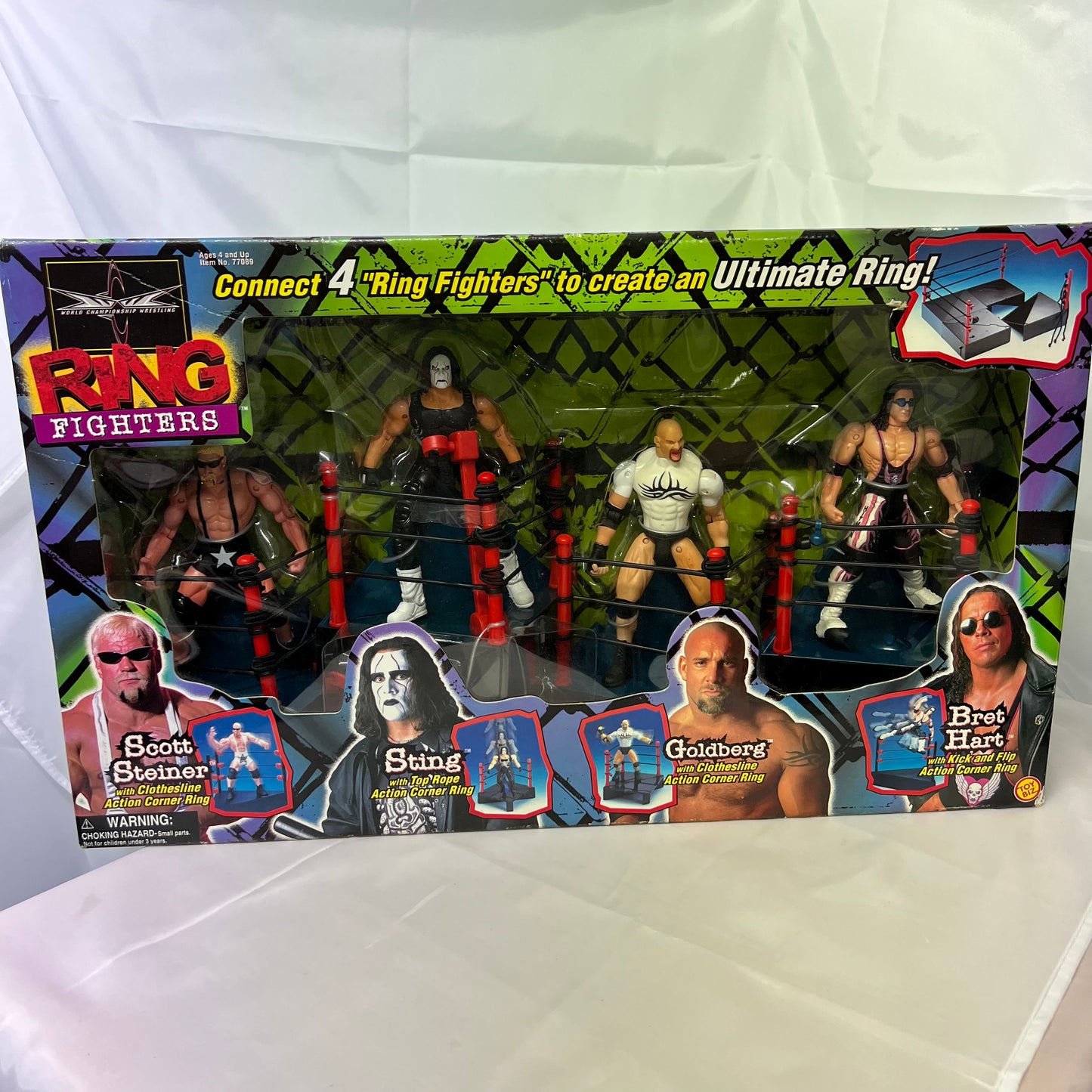 WCW 4 Pack Ring Fighters Action Figures Toybiz WWE