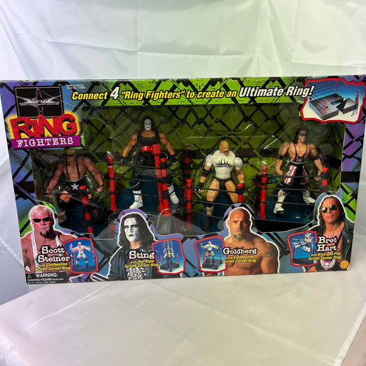 WCW 4 Pack Ring Fighters Action Figures Toybiz WWE