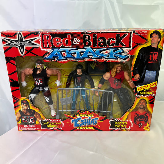Hogan, Nash, Bischoff - WCW NWO Red and Black Attack Action Figure WWE Sealed