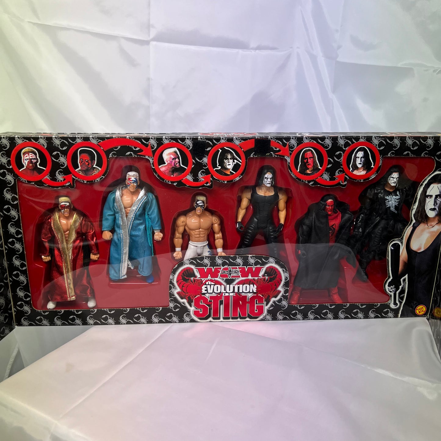 Evolution of Sting - WCW Rare 6 Pack Action Figures WWE Sealed Rare