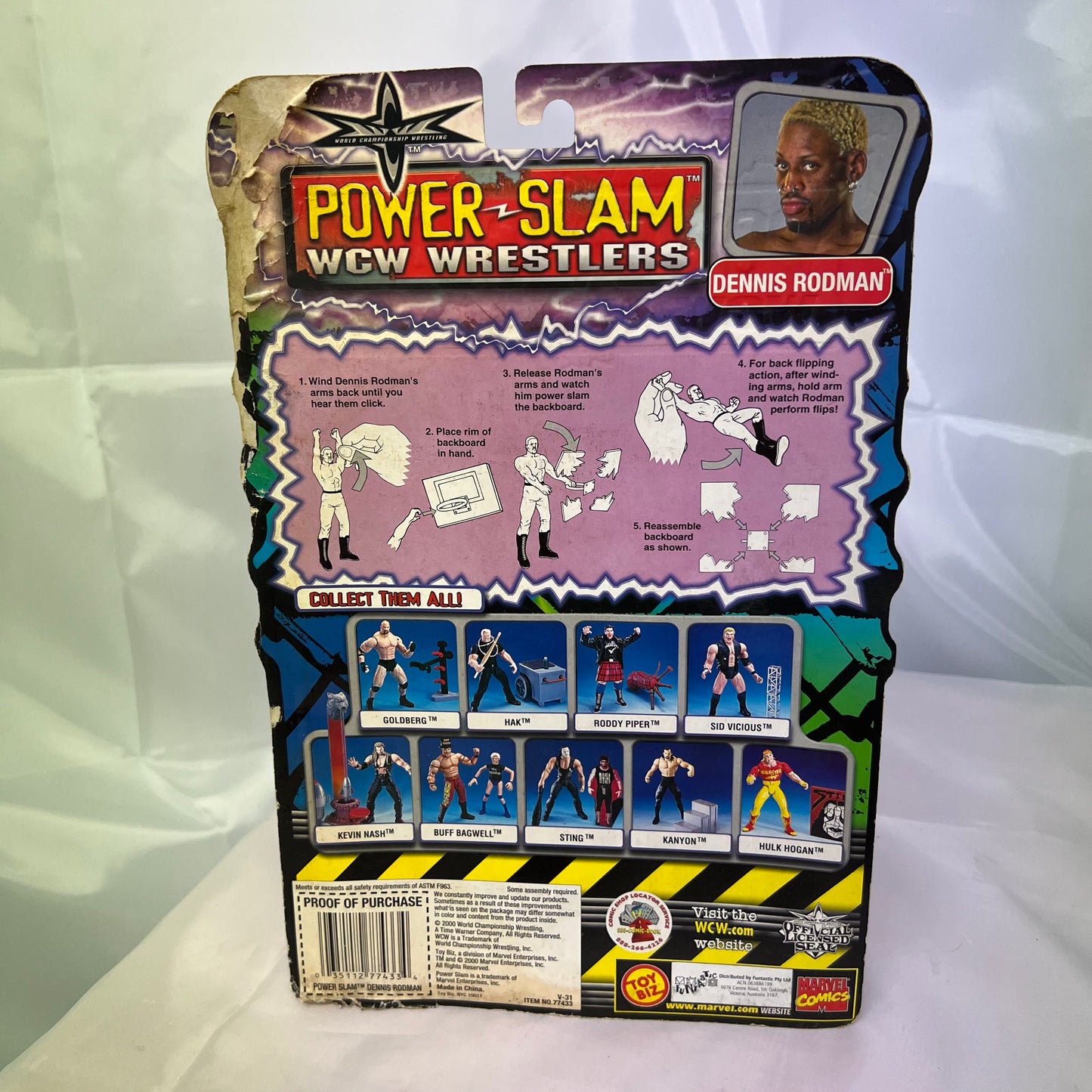 Dennis Rodman Red Hair - WCW Powerslam Action Figure WWE