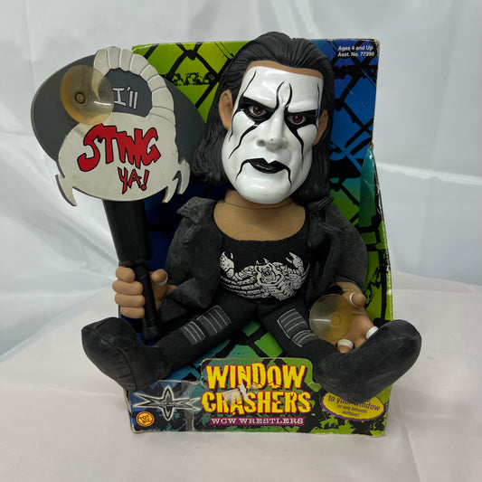 WCW Sting Window Crashers Plush Toy Figure 2000 Toy Biz Rare