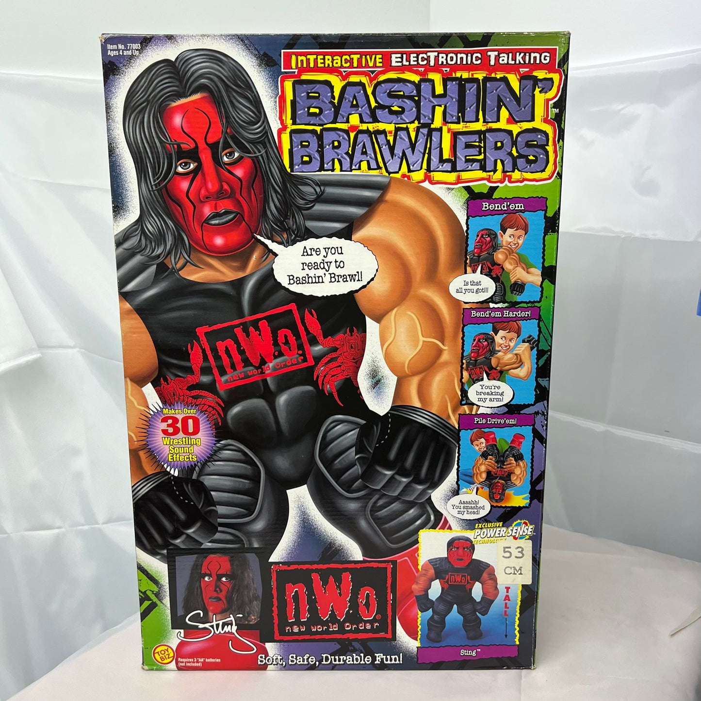 Sting NWO Wolfpac - WCW Bash N Brawler Plush WWE FACTORY SEALED Rare