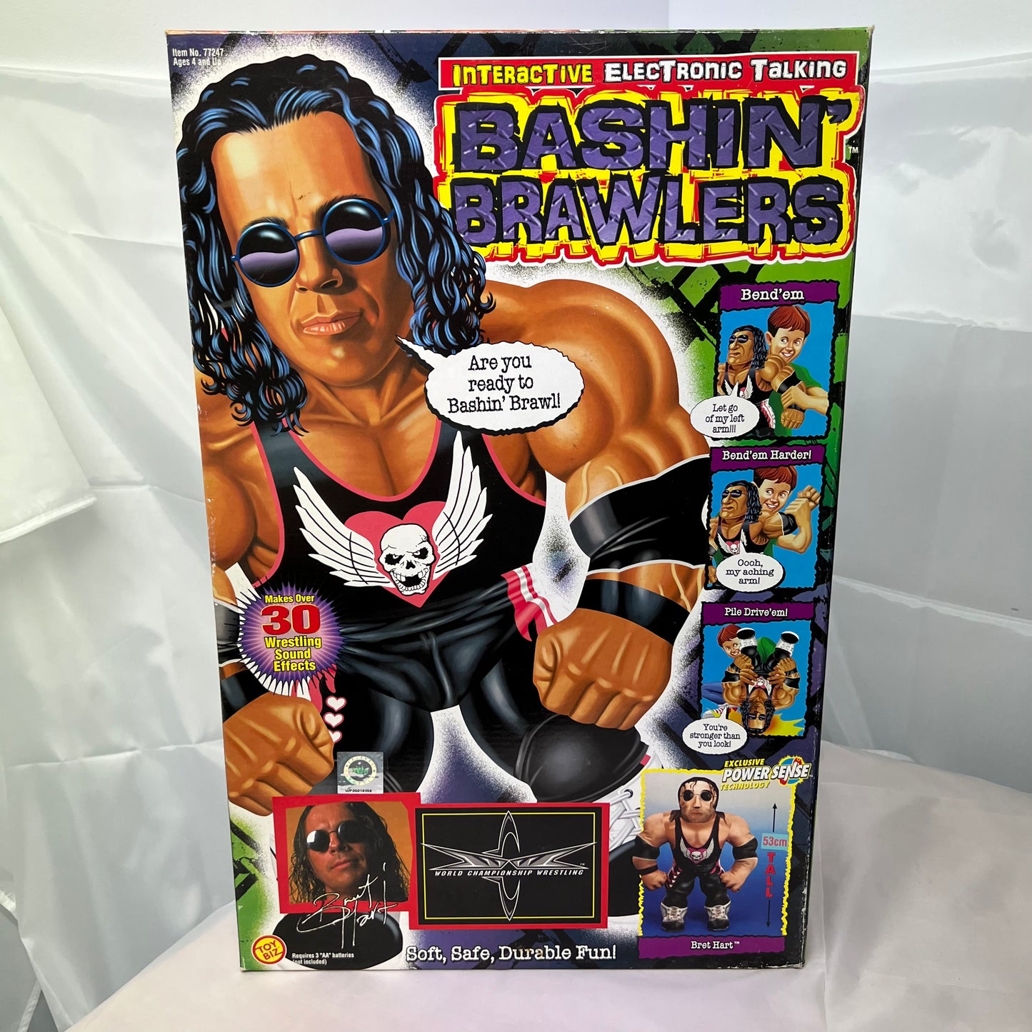 Bret Hart - WCW Bash N Brawler Plush WWE FACTORY SEALED Rare