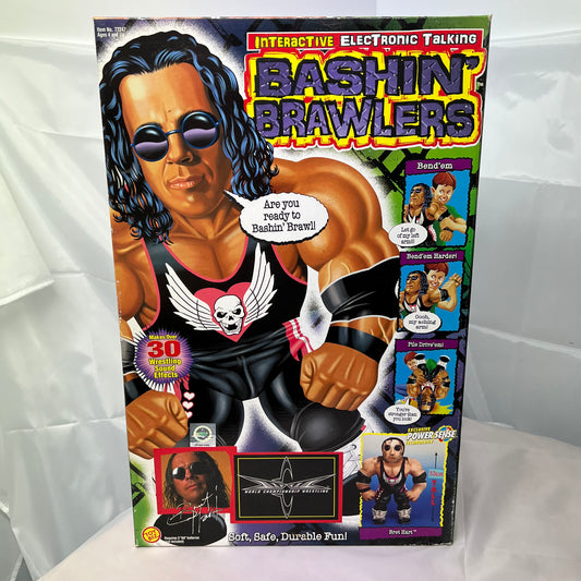 Bret Hart - WCW Bash N Brawler Plush WWE FACTORY SEALED Rare