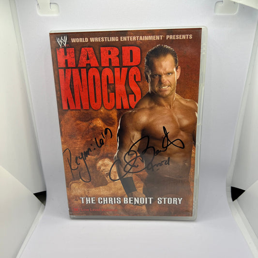 WWE Hard Knocks DVD Signed and Autographed by Chris Benoit and Rey Mysterio